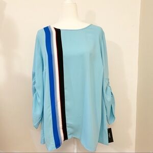 NWT Alfani 2X color block top